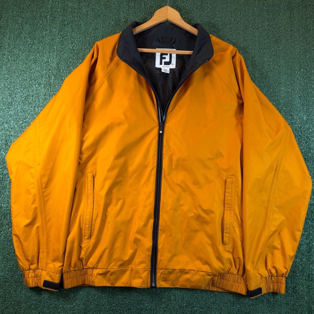 FootJoy Golf Jacket Mens XL Orange Good DryJoys Tour Collection Full Zip Coat